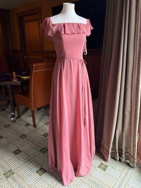 Christina Wu Celebration 22924 Chiffon Off-Shoulder Gown - NWT - Size 2